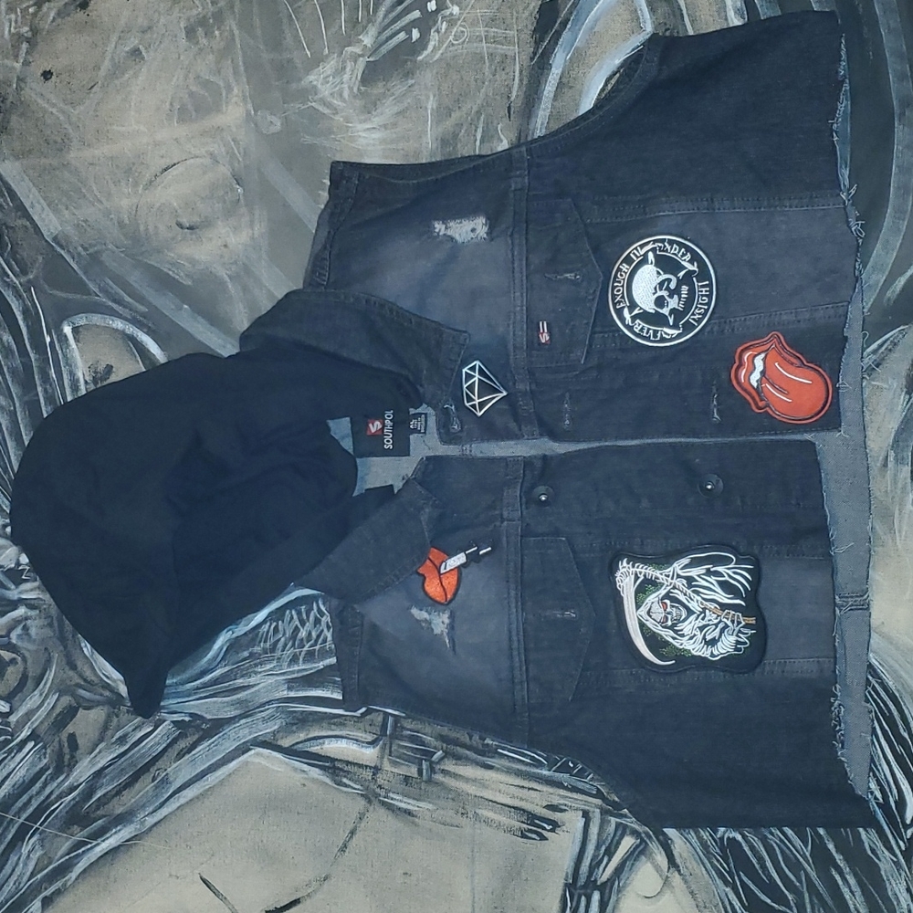 Southpole womens denim hooded vest